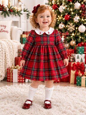 NWT Edgehill Collection Christmas Cece Tartan Plaid Dress